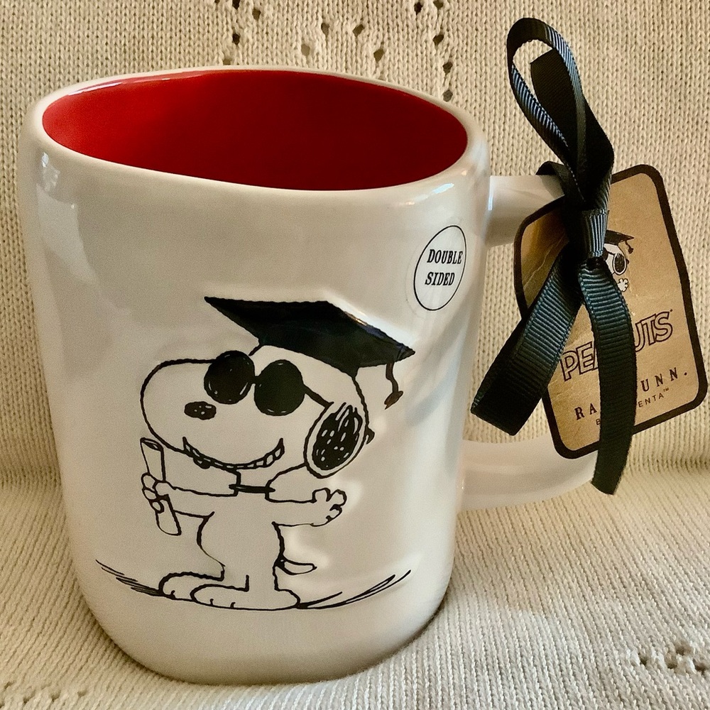 New Rae Dunn Peanuts Snoopy "YOU DID IT!" Graduation Mug